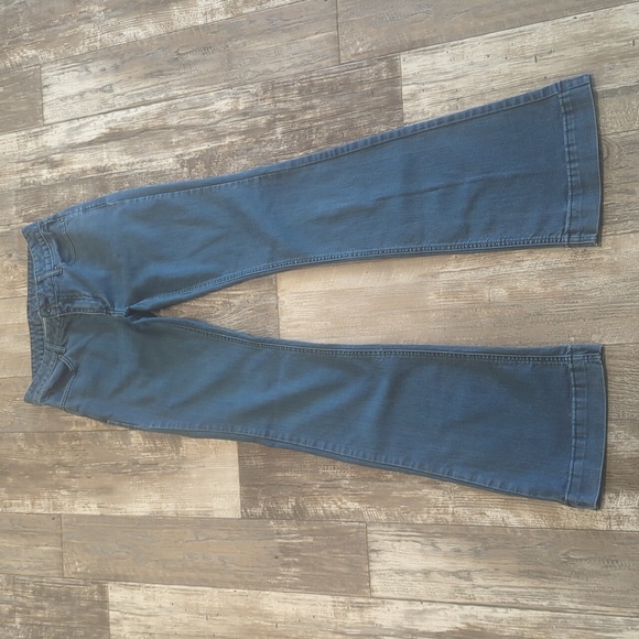 KIMES RANCH Women's Lola Dark Indigo Trouser Cut Flare Jeans jeans sz 6x36L EUC - Picture 8 of 16